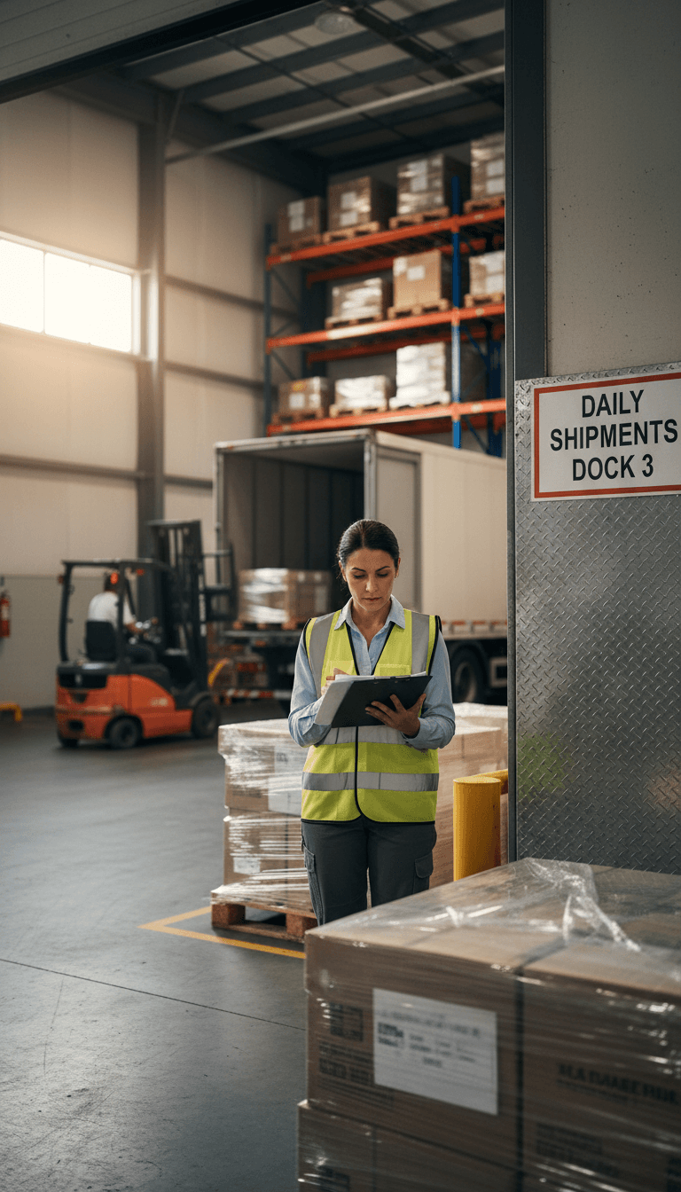 Freight forwarder coordinating shipments