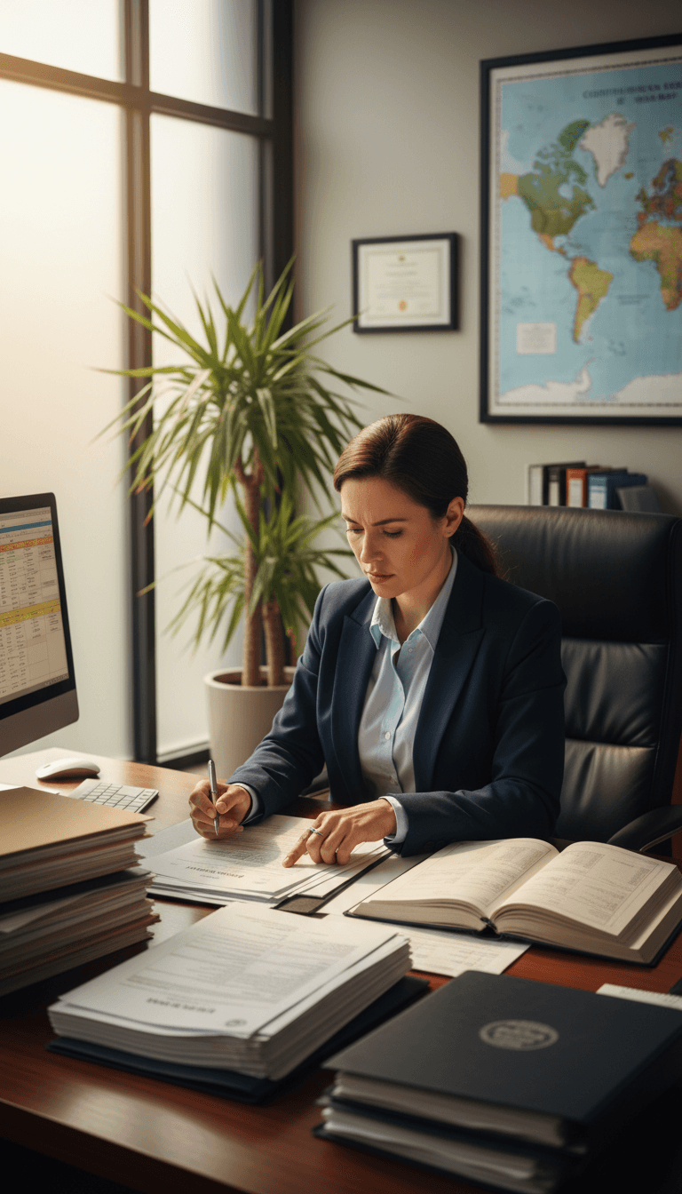 Customs broker processing documents